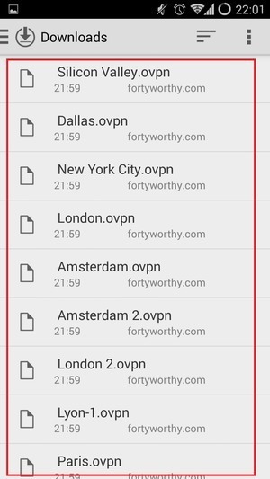 VPN mobile servers