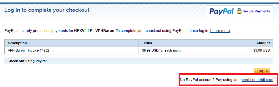 paypal checkout with card Paypal Checkout