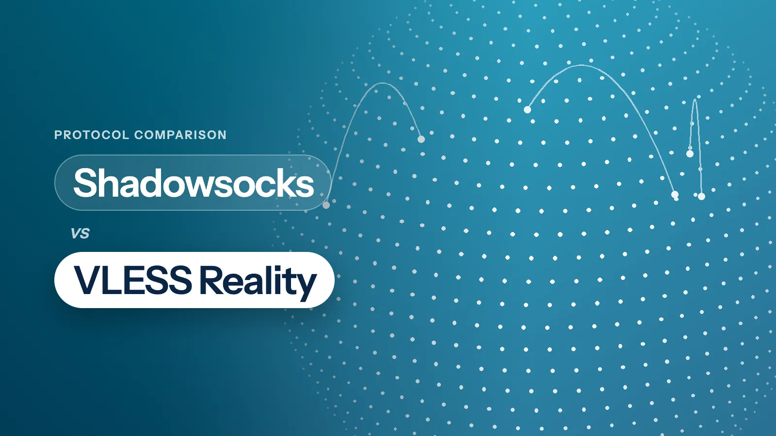 Shadowsocks vs VLESS Reality, over a dotted globe