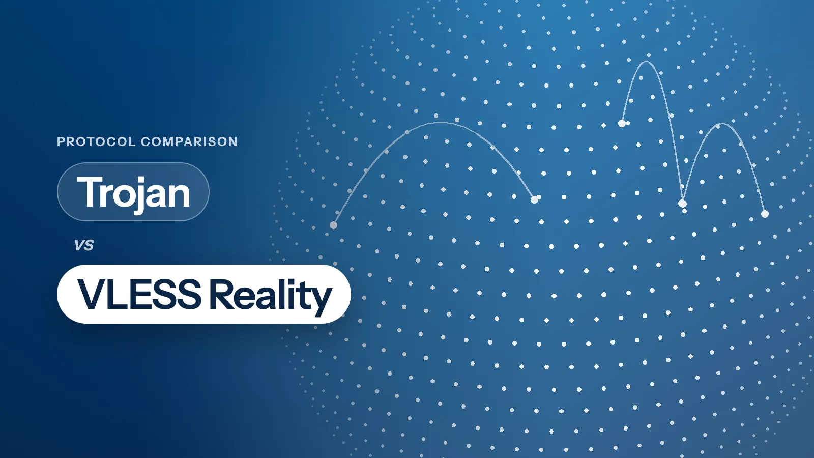 Trojan vs VLESS Reality, over a dotted globe